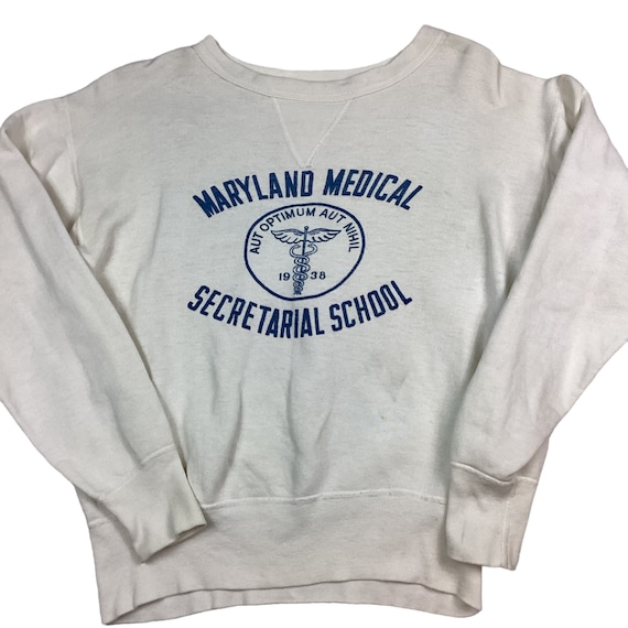 Vintage Maryland medical secretarial school Crewneck … Gem