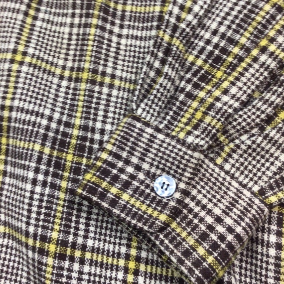 Vintage plaid wool JCPenney button front flannel.… - image 3