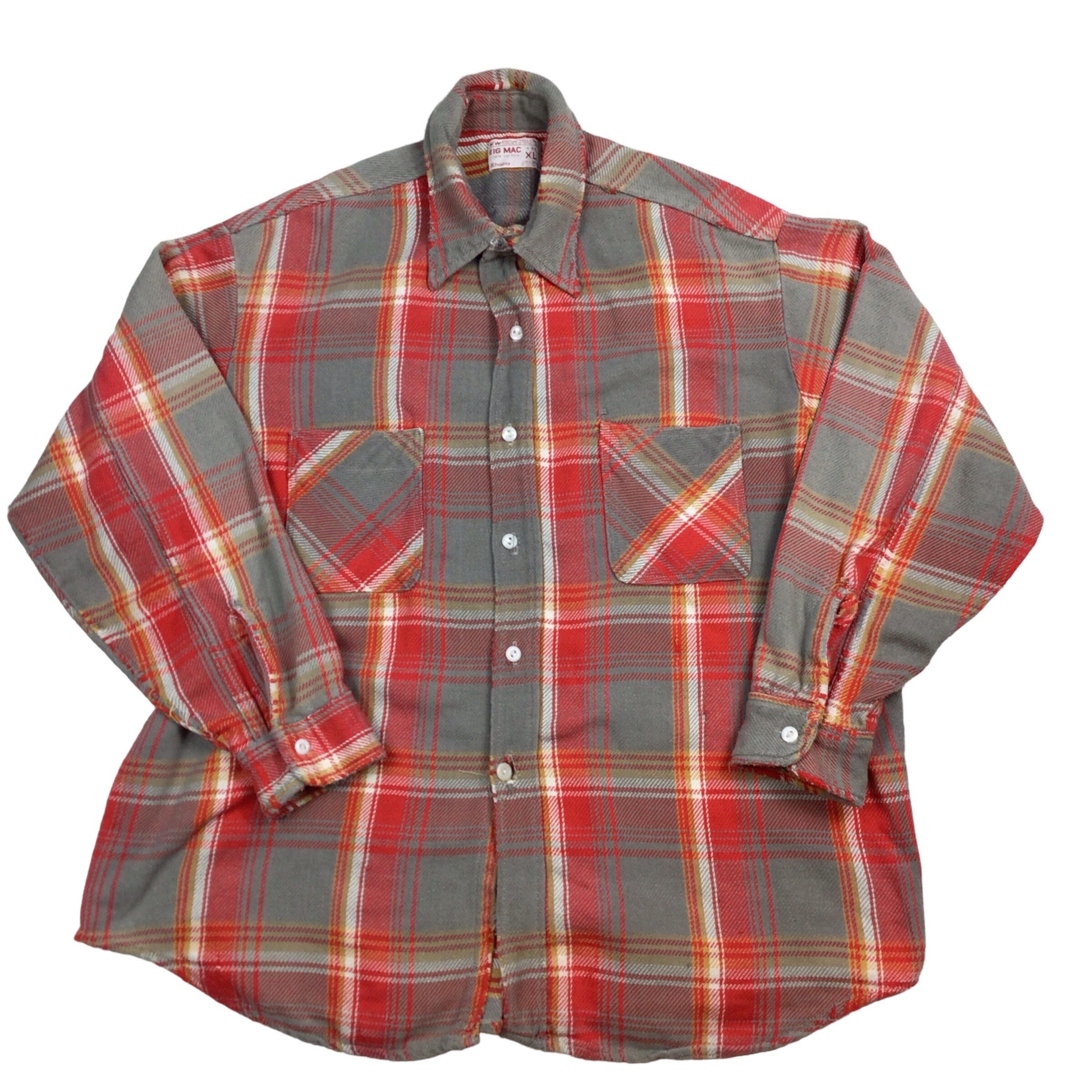 BIG MAC Flannel shirt 60s あげ ヴィンテージ【XL】 BIG MAC Flannel shirt 60s あげ ヴィンテージ【XL】
