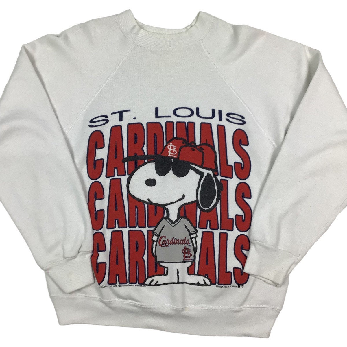 Vintage St Louis Cardinals Sweatshirt Men Large Gray Pullover Crewneck  Majestic
