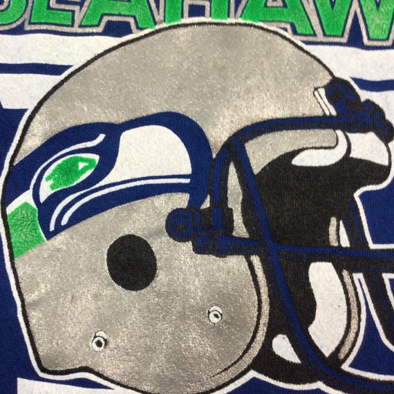 1988 Seattle Seahawks vintage football champs Crewnec… Gem