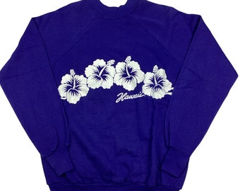 Vintage Hawaii 80s Crewneck sweatshirt. Made in the USA. Double sided graphic. Tagged as an XL, , measures more as a large.