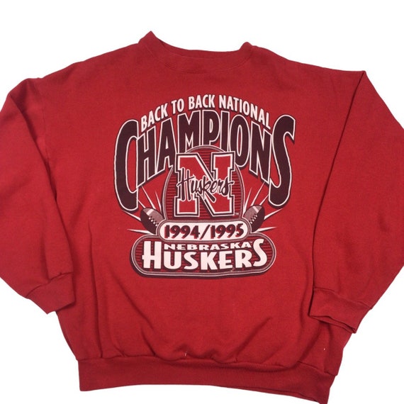 90s Champion Nebraska Vintage Reverse Weave Crewneck Sweatshirt. Tagged As A Large