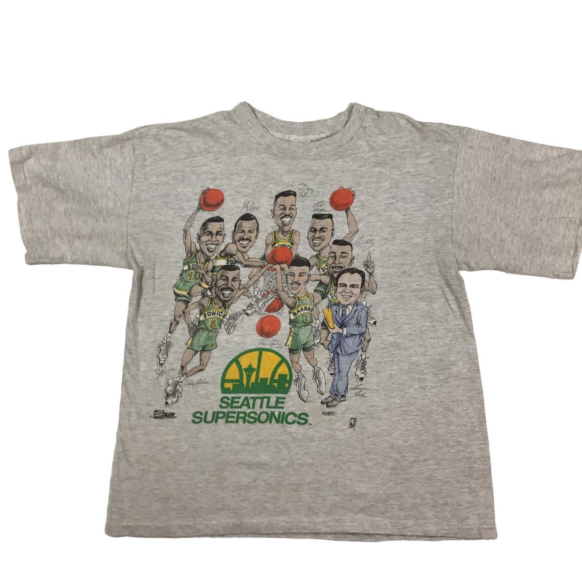 Vintage 90s Seattle Sonics NBA Crewneck Sweatshirt. Made in The USA