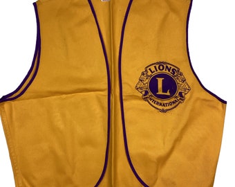 Vintage Champion Running Man 50s Lyons Club vest. Made in the USA. Lightweight. Tagged as a medium, measures as a small.