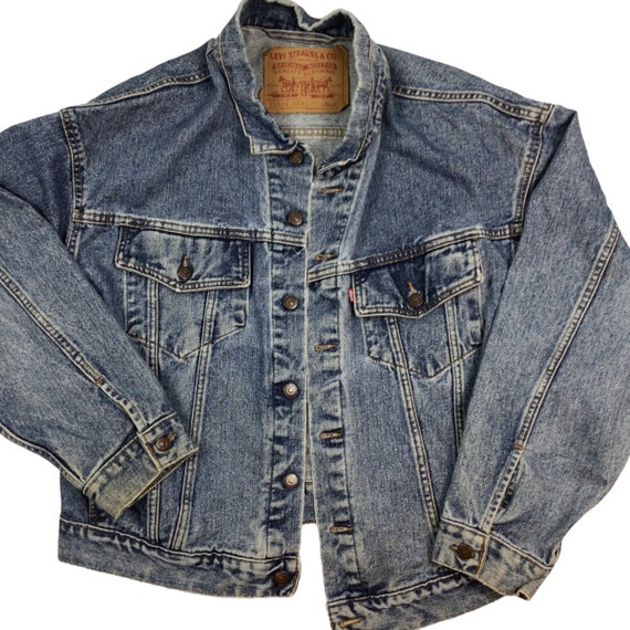 Vintage 90s Levi's 501 Live the Legend Denim Jacket. Made in Vintage 90s Levi's 501 Live the Legend Denim Jacket. Made in