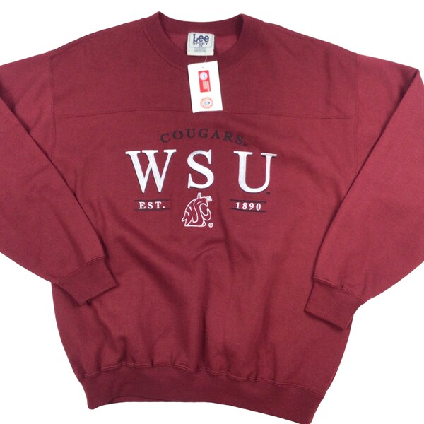 Vintage Washington State Cougars Crewneck sweatshirt. Tagged as a large. 24 inches pit to pit, 29 inches long, oversized look. Stitched