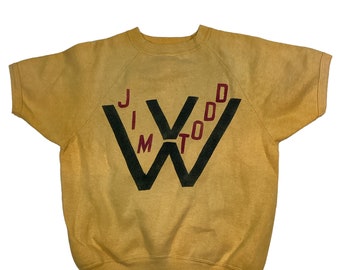 Vintage 1950s/60s Jim Todd ( West Virginia? ) crewneck sweatshirt. High quality. Short sleeve. Tag is missing, measures as a small