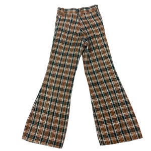 Vintage Soft Cotton Plaid Pants Women Plaid Pants Oversized Pants