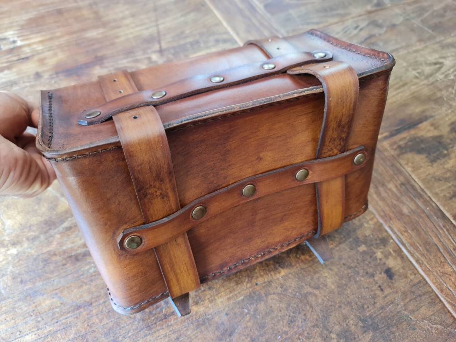 Enduro Tool Bag in Aged Tuscan Leather Bmw R50 Enduro Honda Etsy