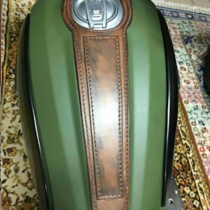 Ducati scrambler leather tank belt Cafe Racer and Scrambler.