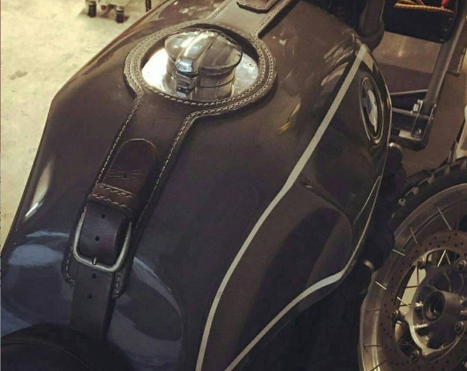 Bmw k100 k75 leather tank belt. Cafe Racer Scrambler Special Dark walnut color