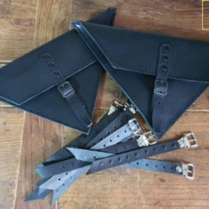 Bmw k series Cafe racer scrambler document bags right and left frame color BLACK