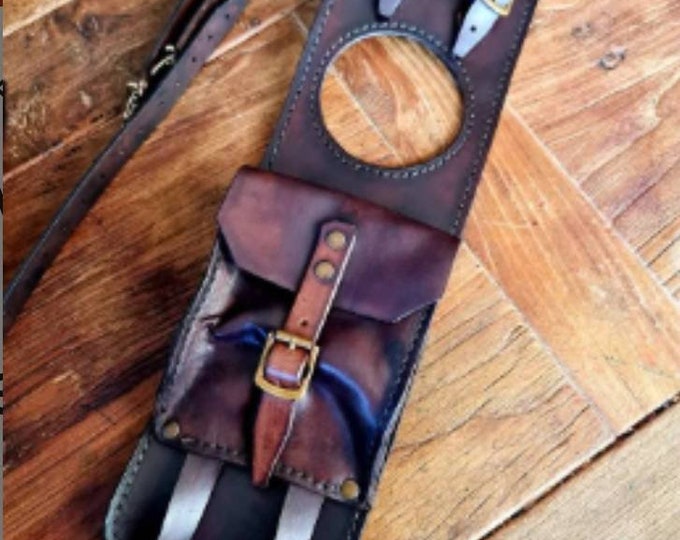 Moto Guzzi V7 III STONE leather tank belt Cafe Racer and Scrambler.