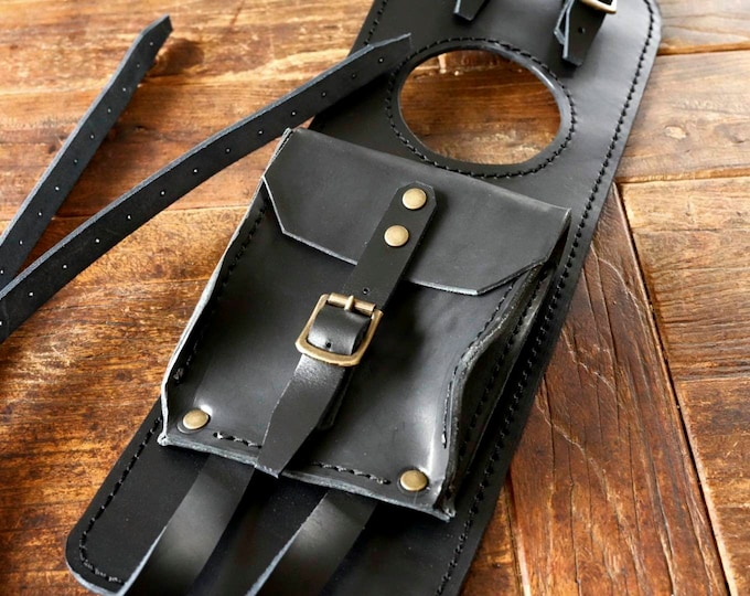 Moto Guzzi V7 III STONE leather tank belt brass hardware Cafe Racer and Scrambler.