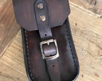 Stifteetui im Vintage-Look aus gealtertem Leder. Füllfederhalter, Montblanc, Stift, Stifteetui. Komplett handgefertigt. Hergestellt in Italien.