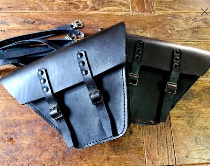 Honda cb 350/500/750 side bags cafe racer scrambler. Color BLACK