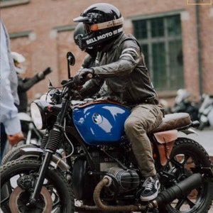 Bmw R series left side bag side cover. cafe racer scrambler. Aged light walnut color. Bmw r100 r80 r65 r45