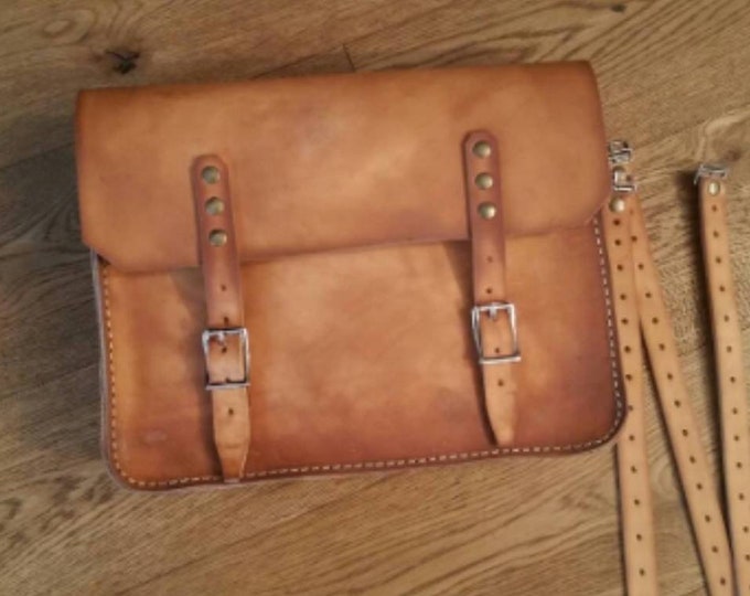 Leather side motorcycle bag for Cafe Racer and Scrambler Cafe racer and Scrambler saddle bag.