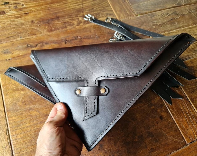 BMW K 100 K 75 Side Bags Cafe Racer Scrambler frame dark walnut