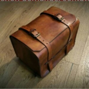 4mm leather bag for Vespa rear luggage rack.