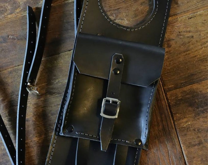 Moto Guzzi V9 leather tank belt Cafe Racer and Scrambler.
