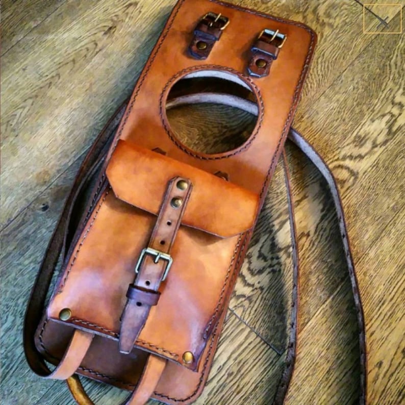Suzuki Inazuma Leather Tank Belt and Documents Bag Cafe Racer Etsy