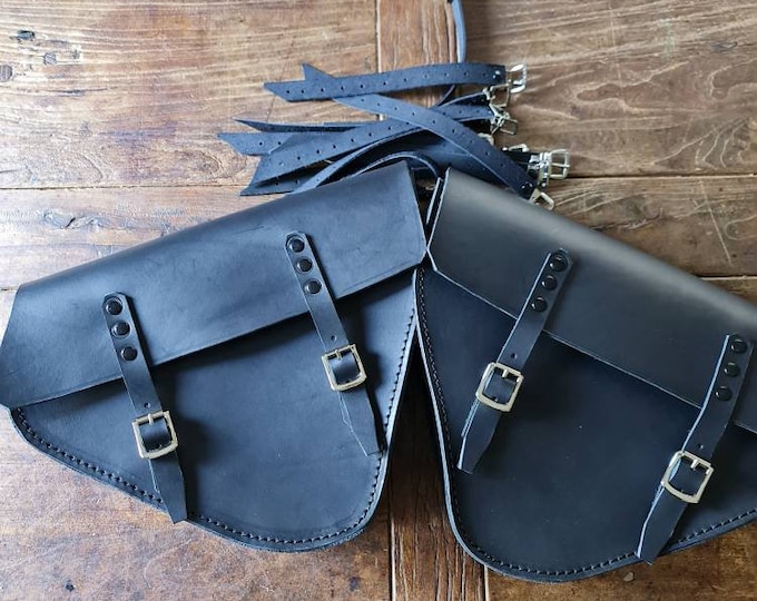 Honda cx 500 gl 500 side bags café racer scrambler. Caferacer bag Honda leather bag BLACK