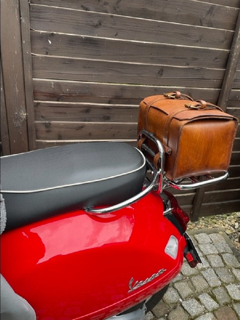 Leather top case for Piaggio Vespa