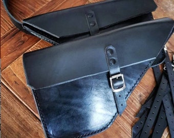 Suzuki VX800 left and right side cases. Black. Hand-made in Italy.