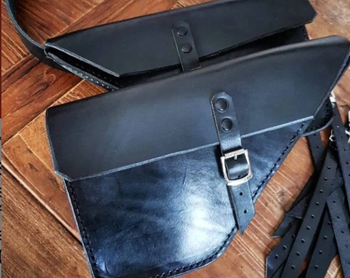 Suzuki VX800 side bags left and right side panel cover. cafe racer scrambler. Black colour.