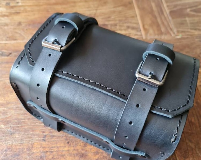 Black Tuscan Leather Top Case Honda Monkey 125