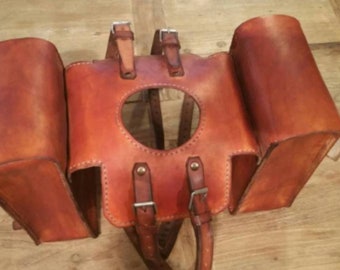 Bmw r45 r65 r80 r100 leather tank bags special scrambler Totally handmade. Hand made in Italy