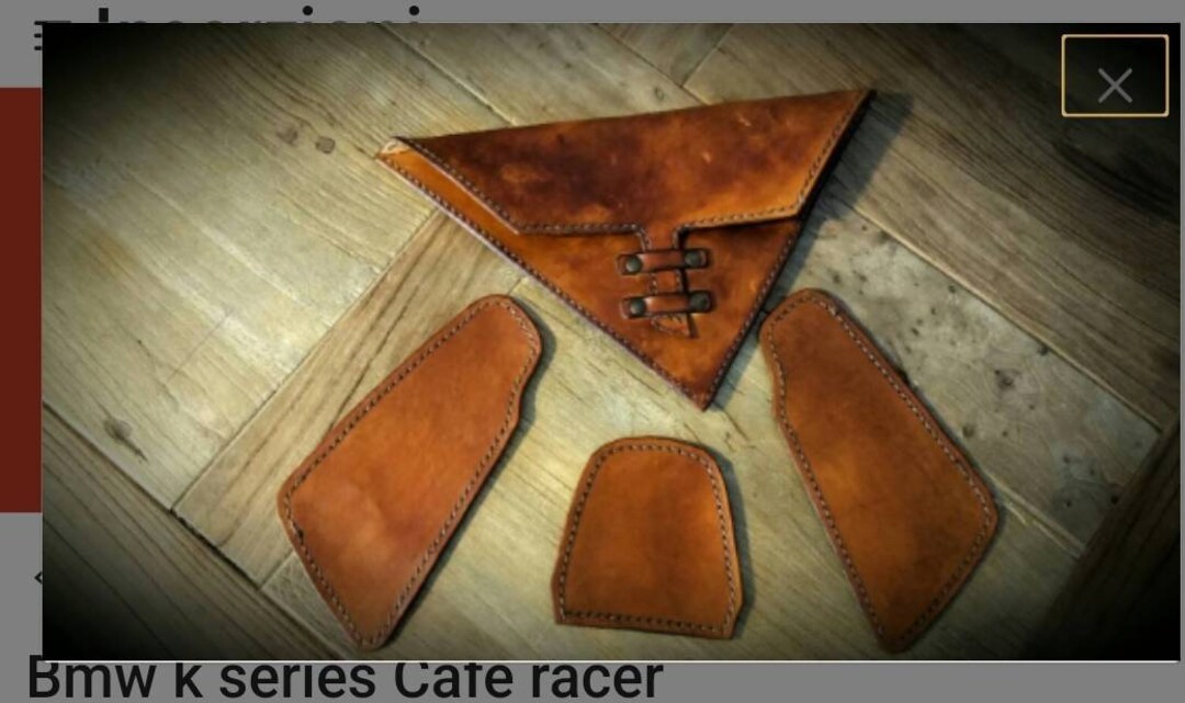Bmw K75 K100cafe Racer Scrambler Tank Protectors Aged Leather Medium