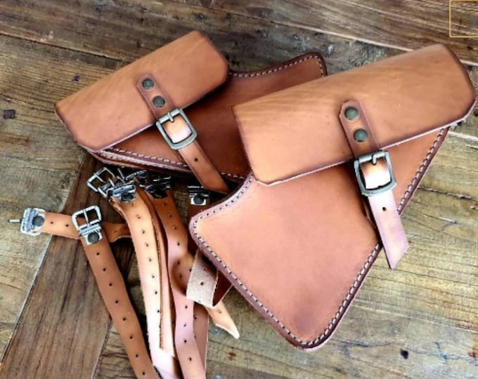Bmw R nine T side bags left and right side cover. cafe racer scrambler. Natural leather color. Bmw nine t scrambler, Urban