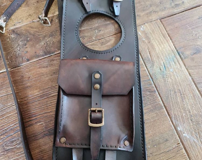 Bmw r45 r65 r80 r100 series leather tank belt and documents bag Cafe Racer and Scrambler. 