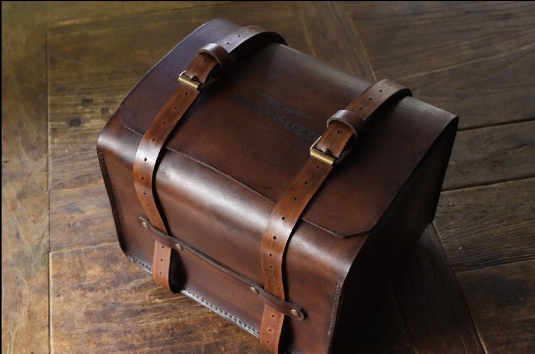 Bauletto in cuoio per Moto Guzzi California Italia