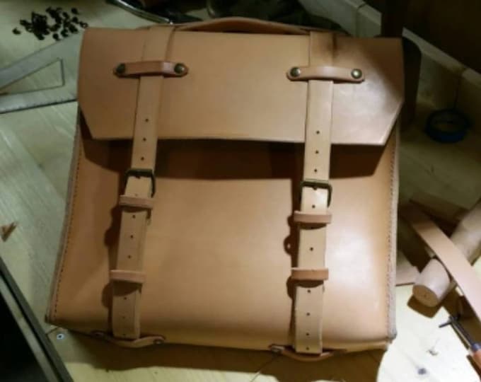 Leather side bag for transformations Cafe racer Scrambler Cafe racer Scrambler saddle bag