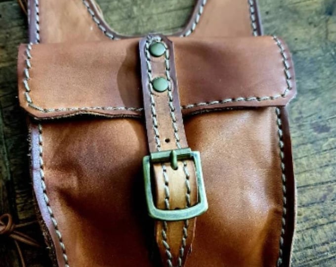Moto Guzzi V35C leather tank belt Cafe Racer and Scrambler.