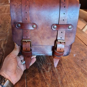 Tris enduro tool bags in leather bmw r80 g/s Paris Dakar image 4