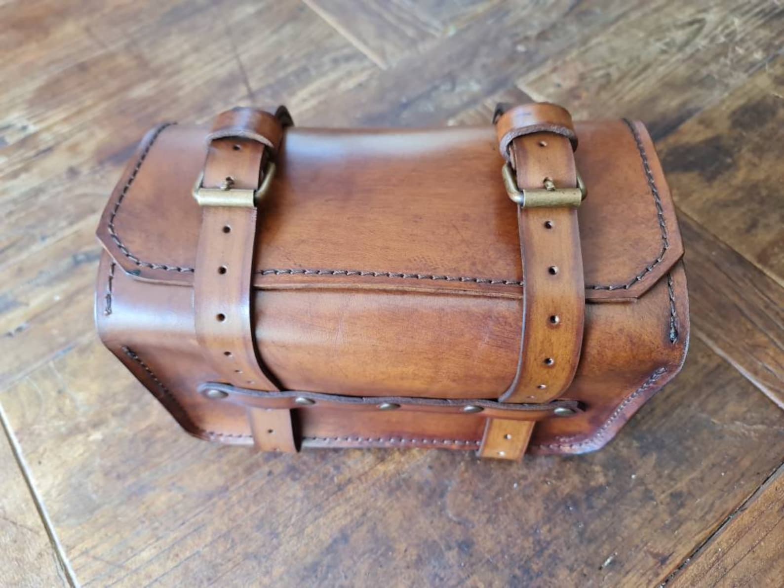 Enduro Tool Bag in Aged Tuscan Leather Bmw R50 Enduro Honda Etsy