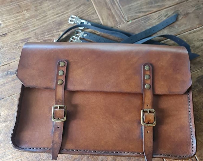 Leather top case for Piaggio Vespa front rack