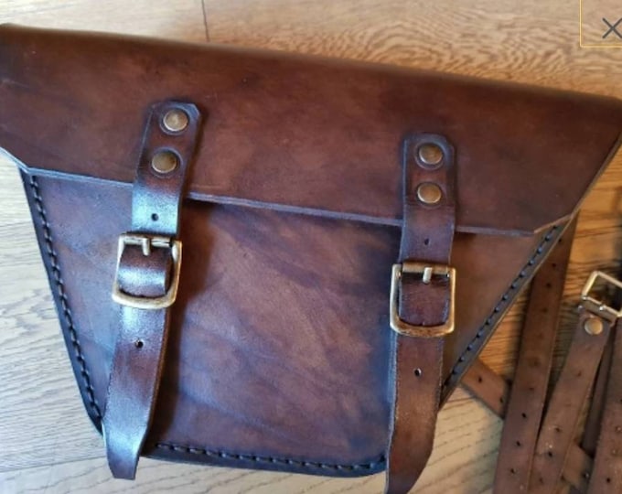 Kawasaki z series right side bag side rail cover. café racer scrambler. Aged dark walnut color