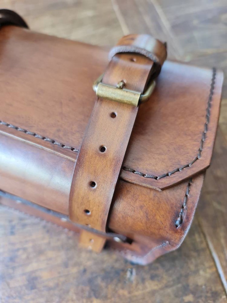 Enduro Tool Bag in Aged Tuscan Leather Bmw R50 Enduro Honda Etsy