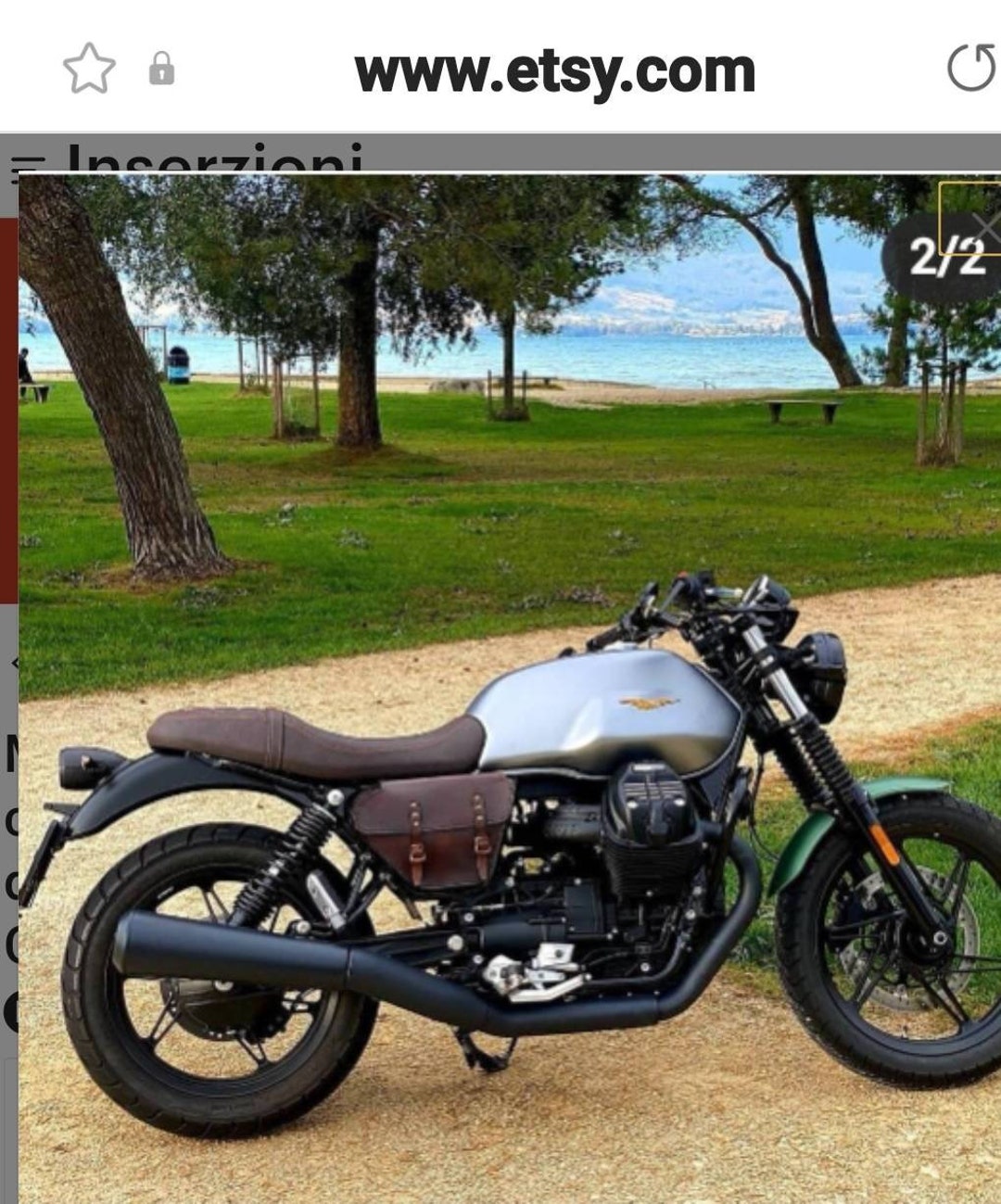Moto Guzzi V7 850 Centenario Right Side Bag Cafe Racer Moto Guzzi V7 850 Centenario Right Side Bag Cafe Racer