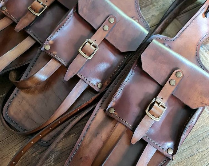 Triumph Bonneville, Scrambler leather tank belt Cafe Racer and Scrambler. Vintage look aged leather tank band