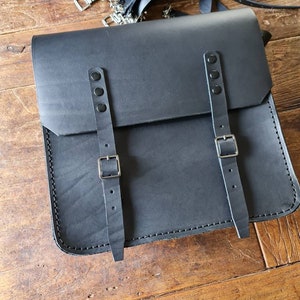 4 mm leather side bag for Cafe racer Scrambler Cafe racer Scrambler saddle bag transformations. 