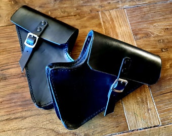 Bmw R nine T tutti i modelli, borse laterali sinistra e destra. Cuoio toscano nero.Hand made in Italy