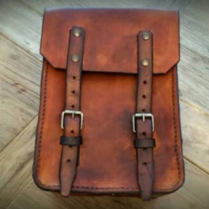 Leather side motorcycle bag for Cafe Racer and Scrambler Cafe racer and Scrambler saddle bag