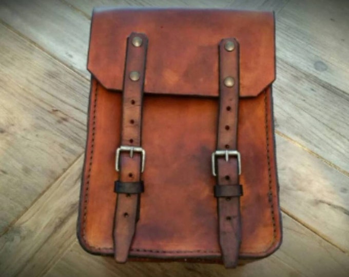 Leather side motorcycle bag for Cafe Racer and Scrambler Cafe racer and Scrambler saddle bag
